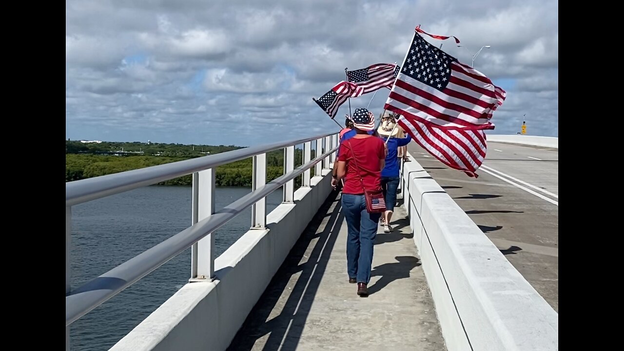 American Flag Walk - April 16, 2022 - Vero Beach, FL - *We walk Barber Bridge every Saturday 10 am*