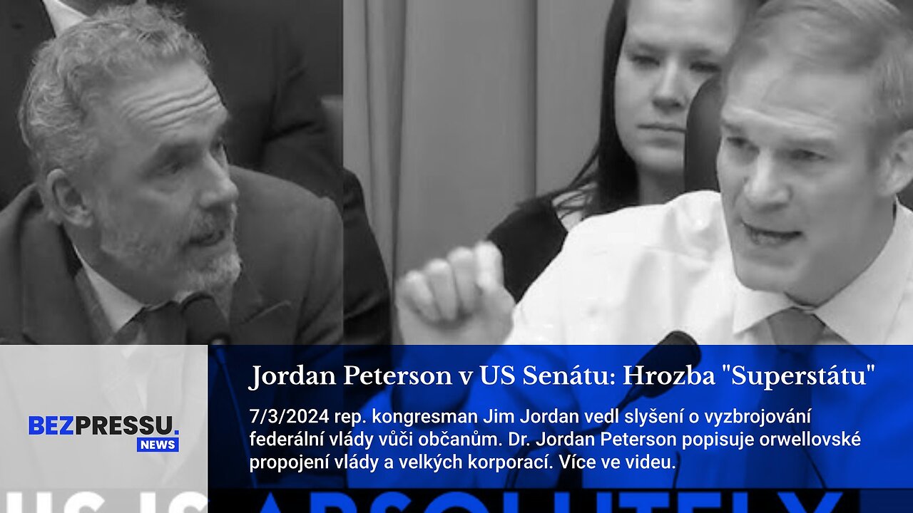 Jordan Peterson v US Senátu: Hrozba "Superstátu"