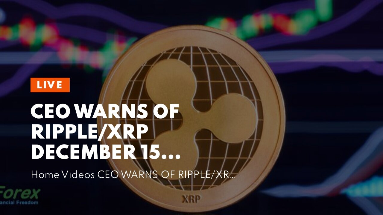 CEO WARNS OF RIPPLE/XRP DECEMBER 15 SETTLEMENT XRP INVESTORS NEED TO HEAR THIS OMINOUS WARN...