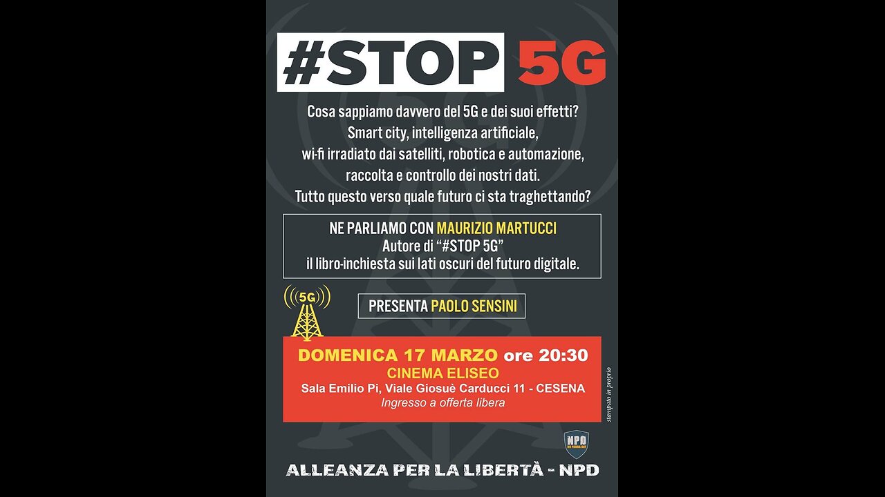 Cesena 17.03.2024 No Paura Day - STOP5G Maurizio Martucci Pt. 1
