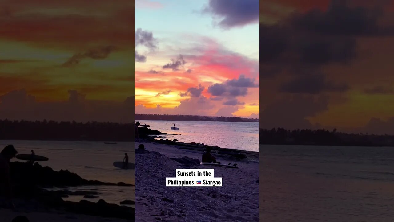 Fire sunset in the Philippines Siargao Island 🇵ðŸ‡