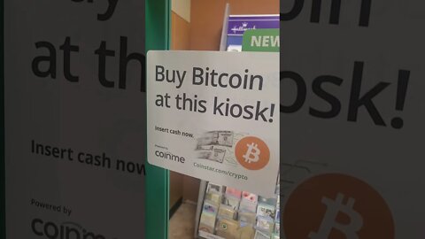 Bitcoin for sale at my local grocery store. Wow!!!