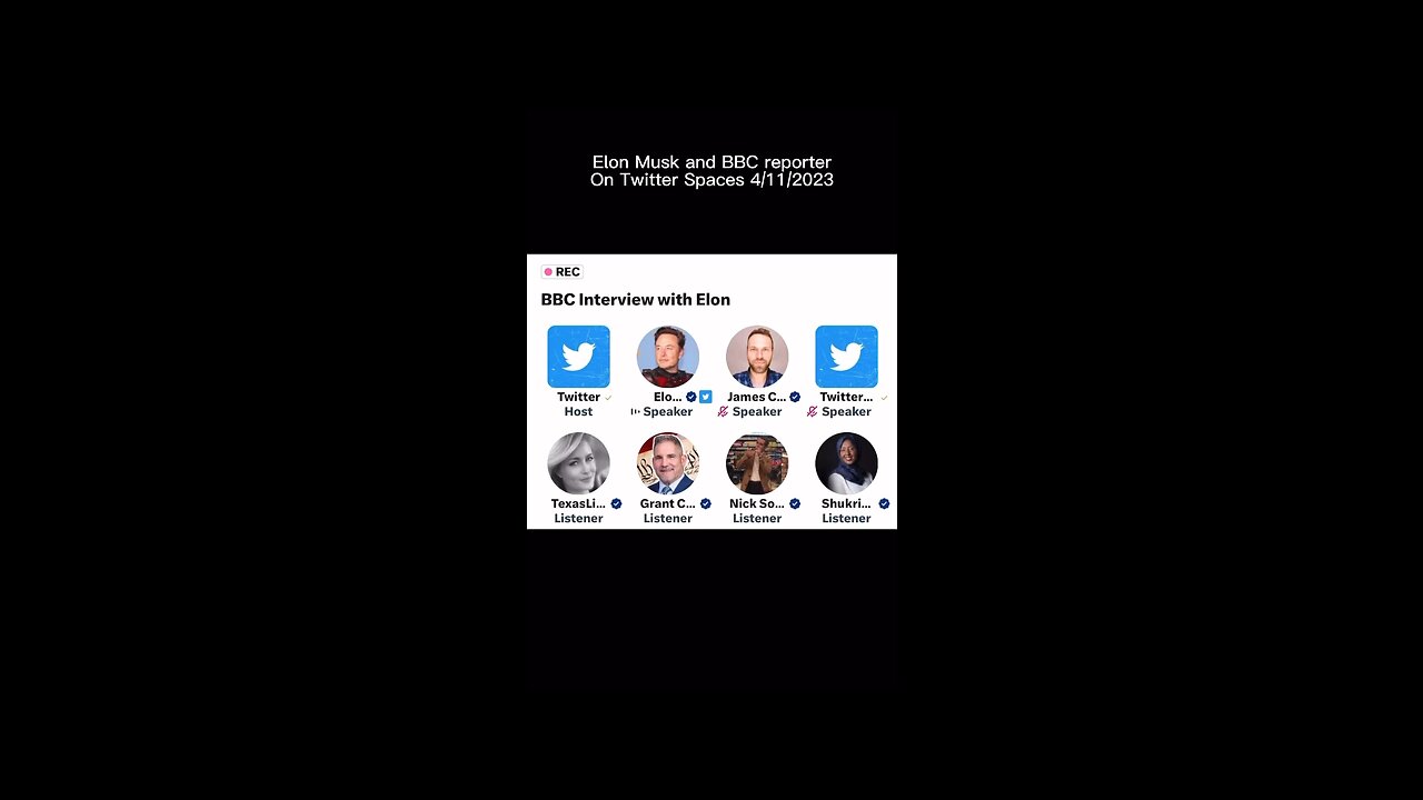 Elon Musk and BBC on Twitter Spaces