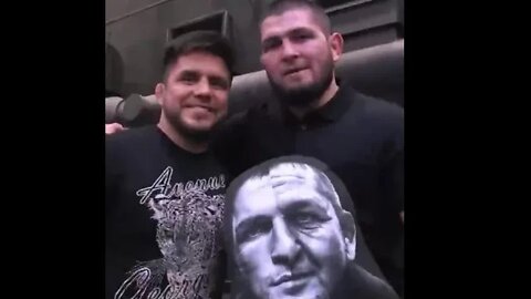 Henry Cejudo giving gifts to Khabib, Usman and DC