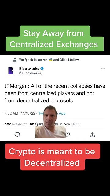 90% of Centralized Exchanges Fail. Too much Leverage! Crypto is meant to be Decentralized!