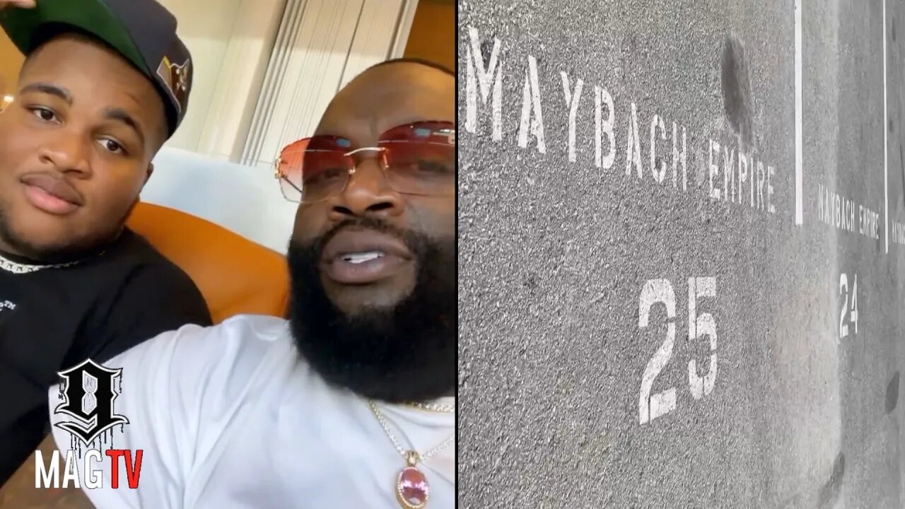 Rick Ross Shows Off His 6 Parking Spaces While Attending Dolphins Game With His Son! 🏈