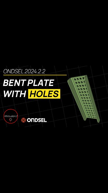 ⚠ Bent Plate With Holes - FreeCAD Sheet Metal - Ondsel ES - Ondsel FreeCAD | #Shorts