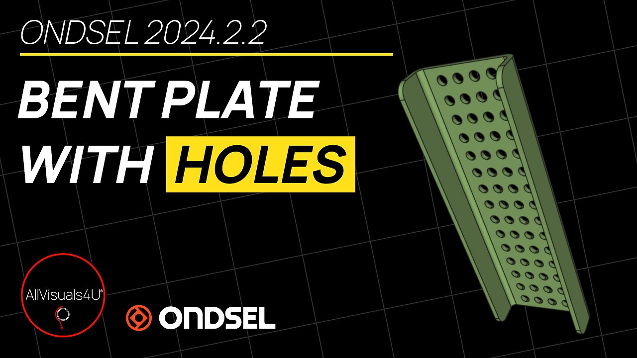 ⚠ Bent Plate With Holes - FreeCAD Sheet Metal - Ondsel ES - Ondsel FreeCAD | #Shorts