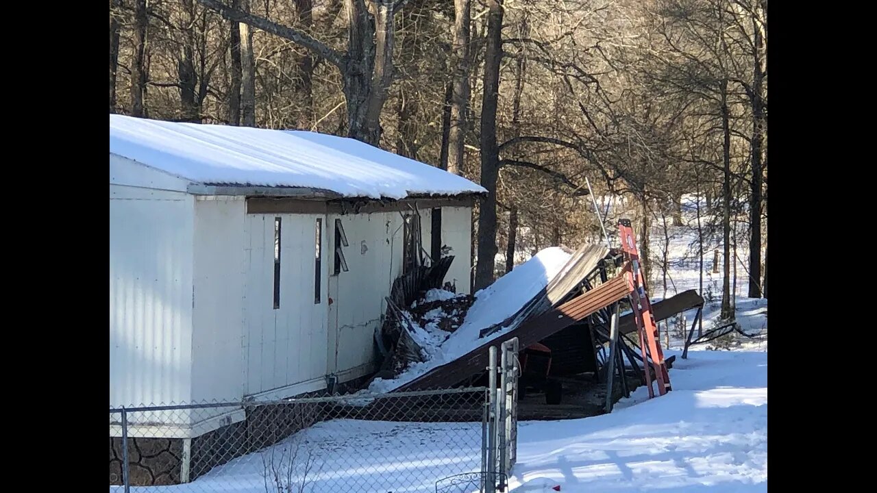 Collapsed carports in Texas