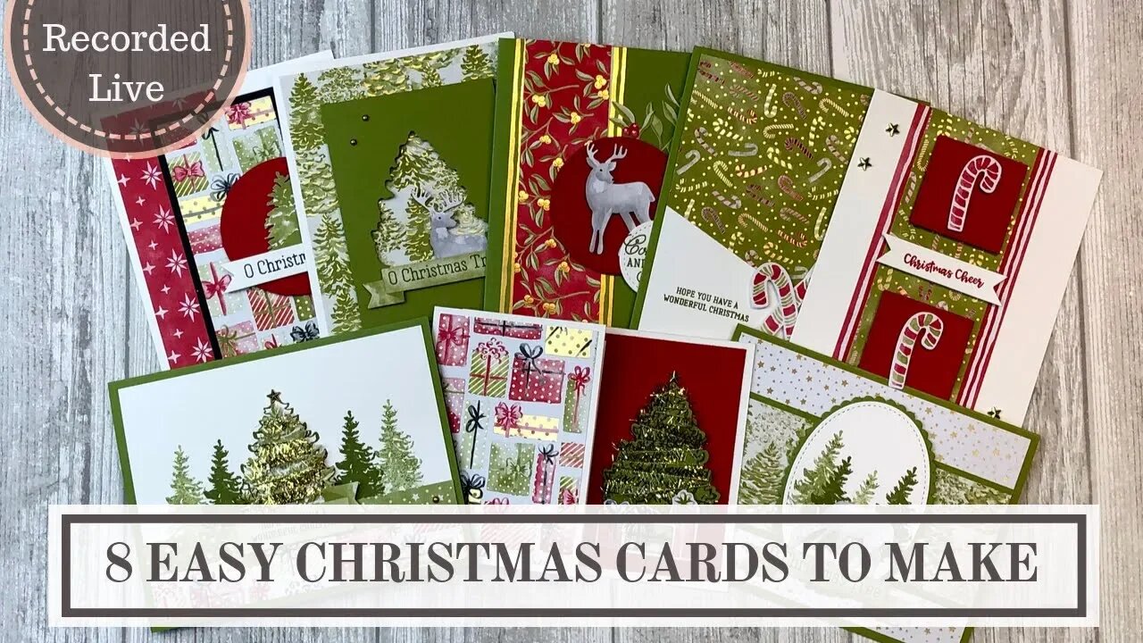 8 Easy Christmas Cards to Make with the Most Wonderful Time Product Medley