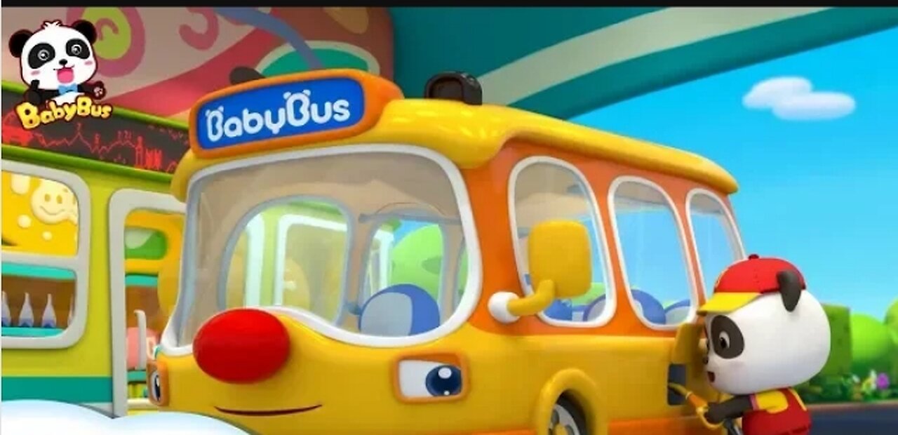 Baby Panda's School Bus is Out of Gas - Gas