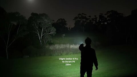 Olight Seeker 4 Pro: 200m Beamshot test