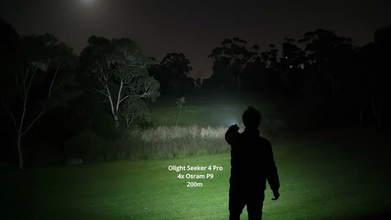 Olight Seeker 4 Pro: 200m Beamshot test