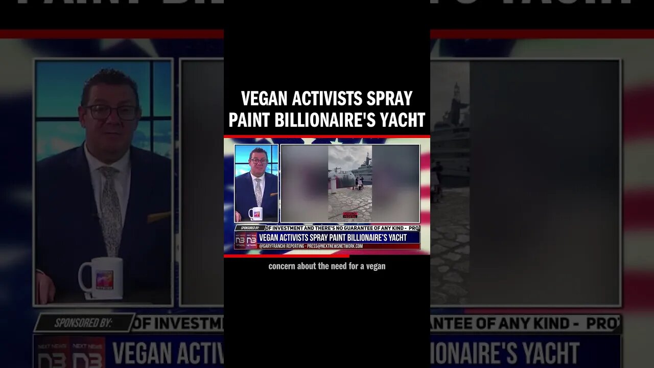 Vegan Activists Spray Paint Billionaire's Yacht