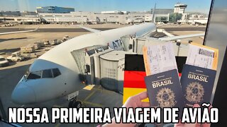 Nosso PRIMEIRO VOO Internacional, CHEGAMOS em FRANKFURT na ALEMANHA