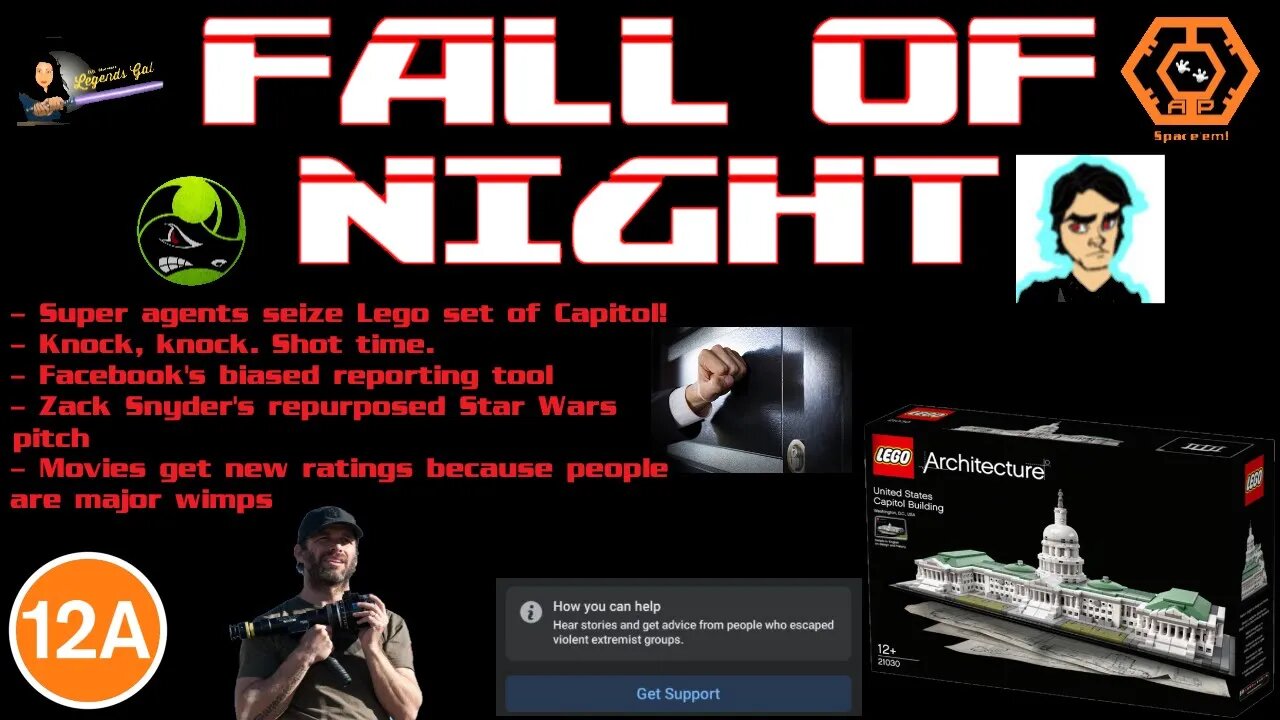 Fall of Night - Lego Capitol, FB Extremism Button, Stricter Movie Ratings, Knock Knock Shot Time