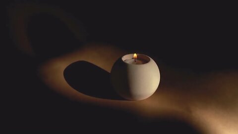 relaxing candle flame dancing