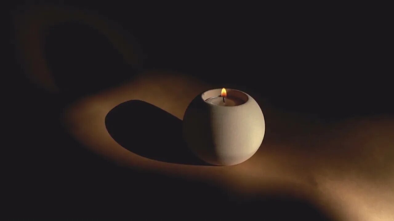 relaxing candle flame dancing