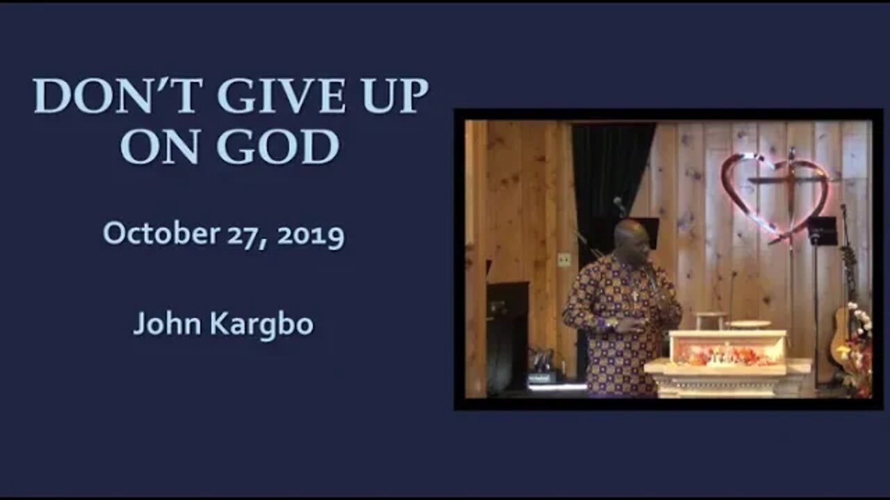 John 11:38-44 John Kargbo