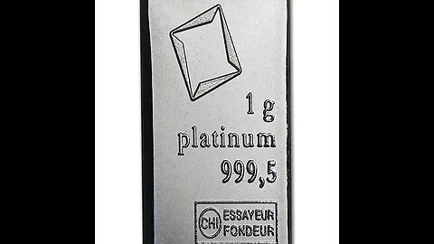 1 GRAM PLATINUM BAR - VALCAMBI