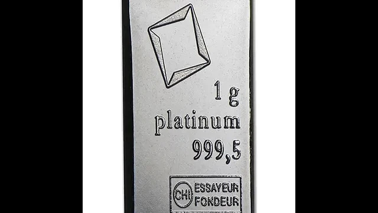 1 GRAM PLATINUM BAR - VALCAMBI