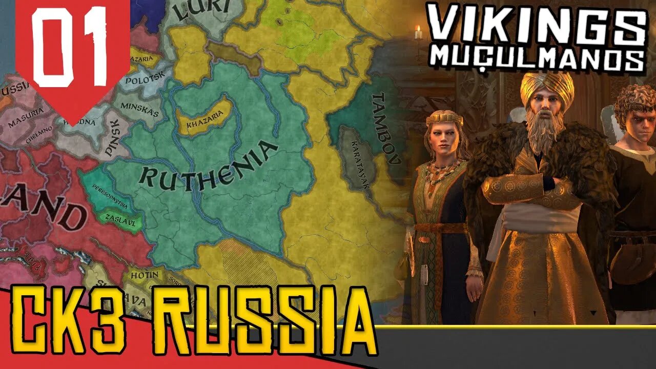 VIKINGS MUÇULMANOS DOMINANDO A RUSSIA! - CK3 3 Vikings Muçulmanos #01 [Gameplay Português PT-BR]