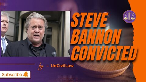 Steve Bannon CONVICTED of contempt