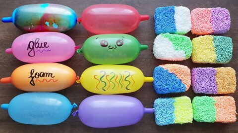 Making Slime with Funny Balloons and Foam Bricks #4