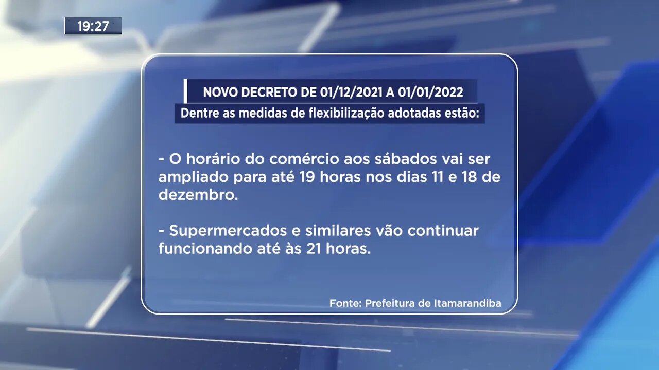 Itamarandiba: Prefeitura publica novo decreto com medidas mais flexíveis