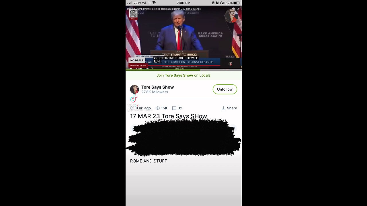 Ron DeSantis Ethics Complaint, Evidence \\ from Tore Maras