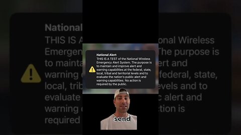 FEMA tests its emergency broadcast system by sending alert to everyones phone in the United States #