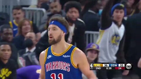 Steph Curry HILARIOUS frozen celebration after Klay KNOCKS BURRIED Lakers with his 4TH Three!!!