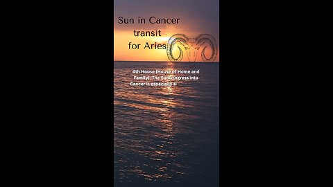 ARIES ♈️ : Sun’s transit in Cancer (what does it mean for you) #aries #sun #transit #tarotary