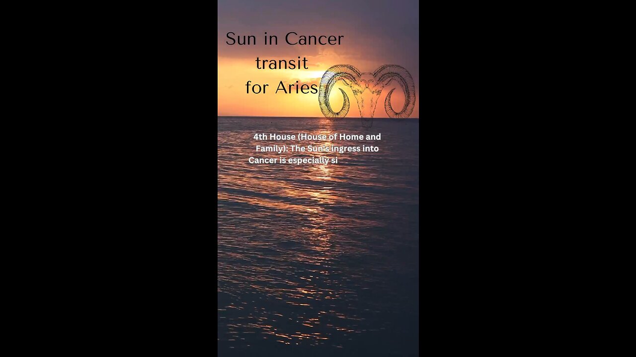 ARIES ♈️ : Sun’s transit in Cancer (what does it mean for you) #aries #sun #transit #tarotary