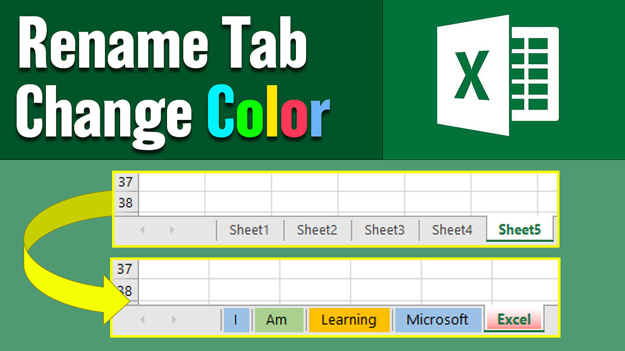 How to Rename and Change Tab Color in Excel Easy