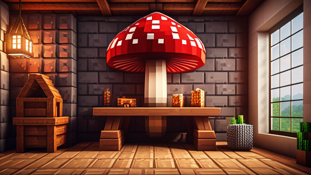 How To Make A Mushroom Banner In Minecraft