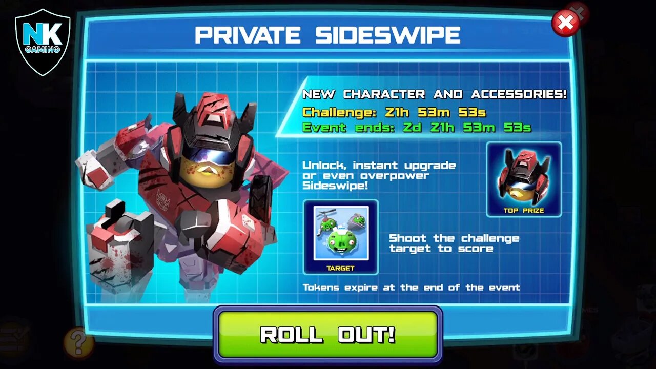 Angry Birds Transformers 2.0 - Private Sideswipe - Day 4