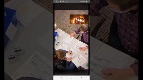 They Are NOT "Transcribing" Anything. She Is Filling Out Ballots One After Another!!