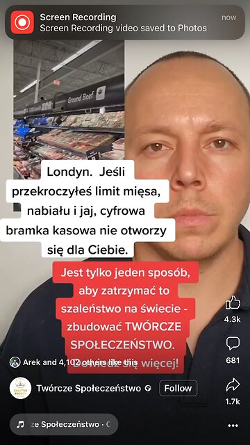 In polish : London : if u reach limit ur weekly shopping :meat, eggs or cheese : u cant buy more
