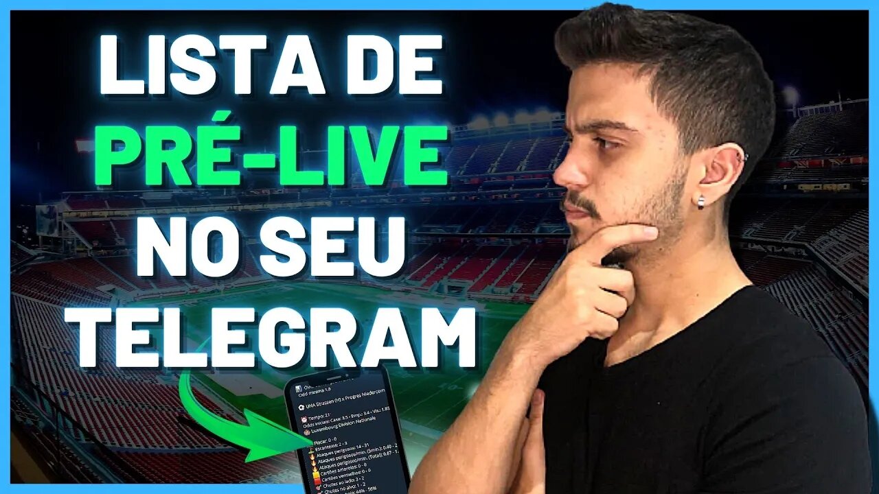 ESTRATÉGIAS DE PRÉ LIVE NO SEU TELEGRAM (FERRAMENTA ABSURDA!)