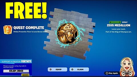 FREE | Zeus Medallion (Uncommon Emote)-Fortnite