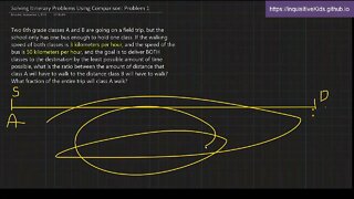 6th Grade Solving Itinerary Problems Using Comparison: Problem 1