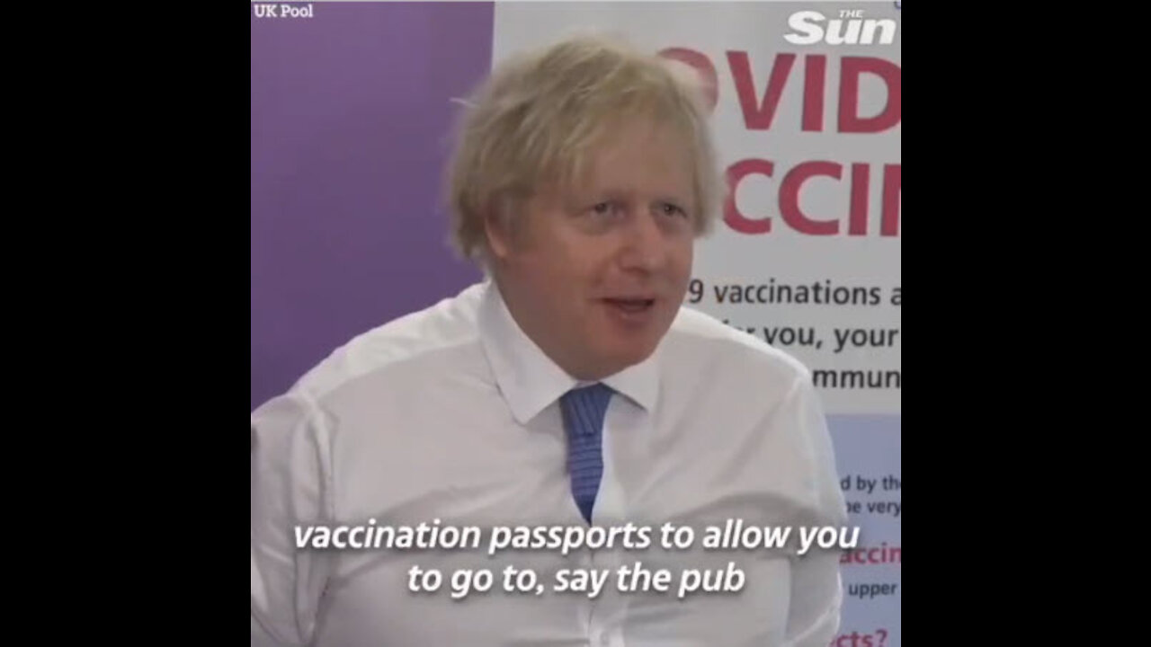 FLASHBACK - Johnson: "We won't have vaccine passports in this country to allow you to go to the pub"