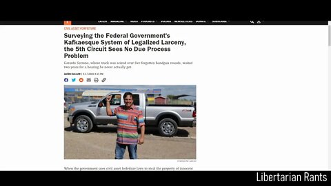 Government Theft Through Civil Asset Forfeiture Continues