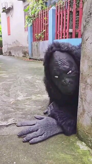 The demon ate the puppy. But the cat showed courage