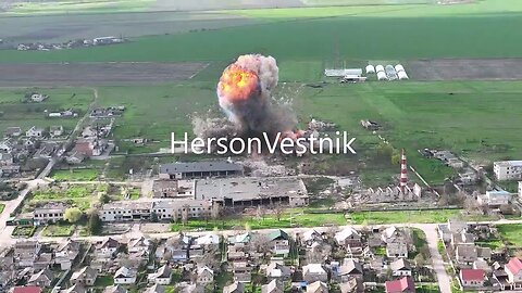 ammo depot and temporary barracks rka, Kherson with FAB-500 glide bombsof the AFU in the Beloze