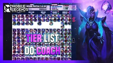 A TIER LIST DO MELHOR COACH DE MLBB | JULHO 2022 | MLBB