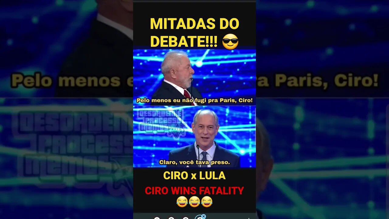 PELO MENOS EU NÃO FUGI PARA PARIS. CLARO VOCÊ TAVA PRESO! CIRO X LULA DEBATE NA BAND