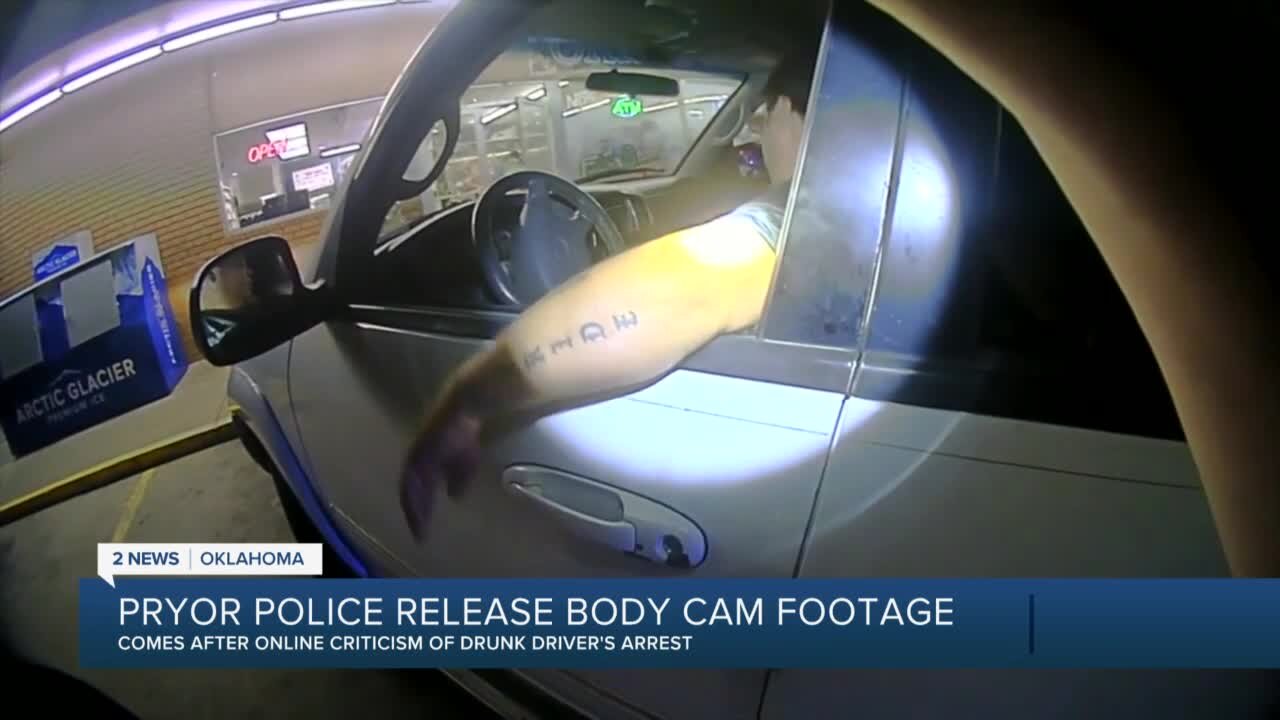 Pryor police release body cam footage of arrest