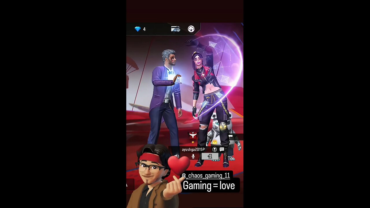 free fire couple's love